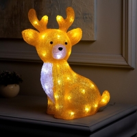 Светодиодная фигура &laquo;Оленёнок&raquo; 31 &times; 38 &times; 17 см, акрил, 50 LED, 220 В, свечение белое