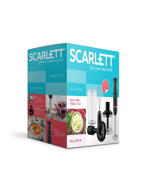 Погружной мощный блендер с насадками 800 Вт, SC-HB42M44