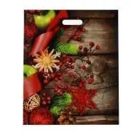 Пакет &laquo;Зимняя калина&raquo;, полиэтиленовый с вырубной ручкой, 45&times;38 см