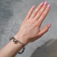 Браслет металл &laquo;Цепь&raquo; сфера, цвет серебро, L=22 см