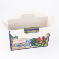 Новый год. Коробка подарочная новогодняя Ларец Традиции 26 х 23 х 7 см.