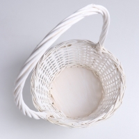 Корзина 27х27х14х43см, ива, белая Корзина 27х27х14х43см, ива, белая