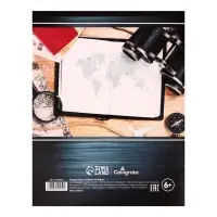 Тетрадь предметная 48 листов в клетку Calligrata, &laquo;Металл. География&raquo;, обложка мелованный картон, серые листы