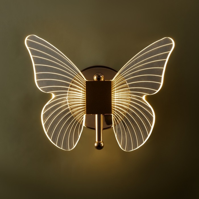 Бра "Бабочка" LED 12Вт 3000К золото 23х17,5х11см