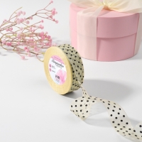 Лента капроновая &laquo;Горох&raquo;, 25 мм, 23 &plusmn; 1 м, цвет бежевый