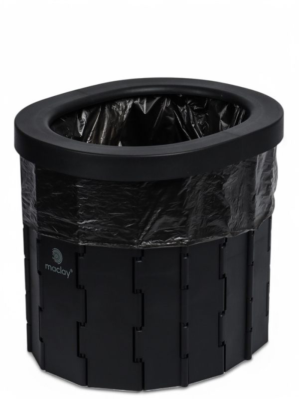 Туалет складной туристический Maclay, комплект: 15 мешков, 12 пакетов абсорбента