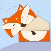 Конверт для денег фигурный &laquo;Лисёнок&raquo;, 17.5 х 8 см