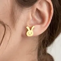 Серьги гвоздики &laquo;Зайчики&raquo;