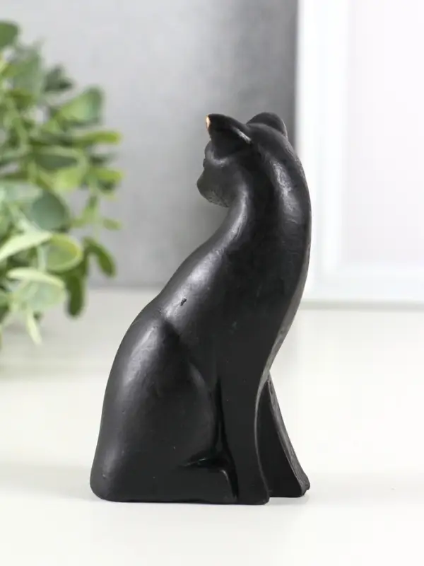 Фигура гипс "Кошка геометрия", 11х6 см, черный