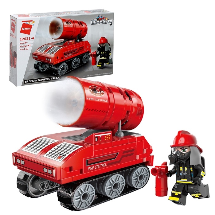 Конструктор блочный для мальчиков Огнеборцы &laquo;Пожарная машина&raquo;, 112 деталей
