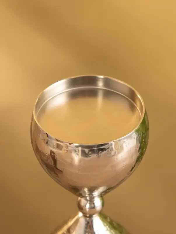 Подсвечник "Песочные часы" алюминий 8,5х19 см, цв. серебро