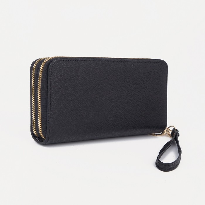 Кошелёк женский на молниях, цвет чёрный Кошелёк женский на молниях, цвет чёрный
