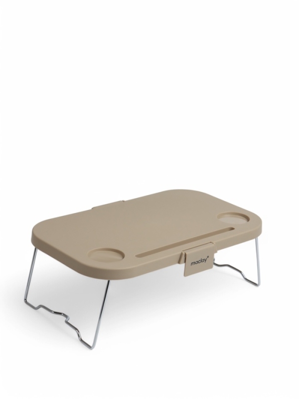Корзина - столик Maclay 2 в 1, складная, 47 х 28,5 х 23,5 см, стол 45 х 28 х 16 см, бежевая