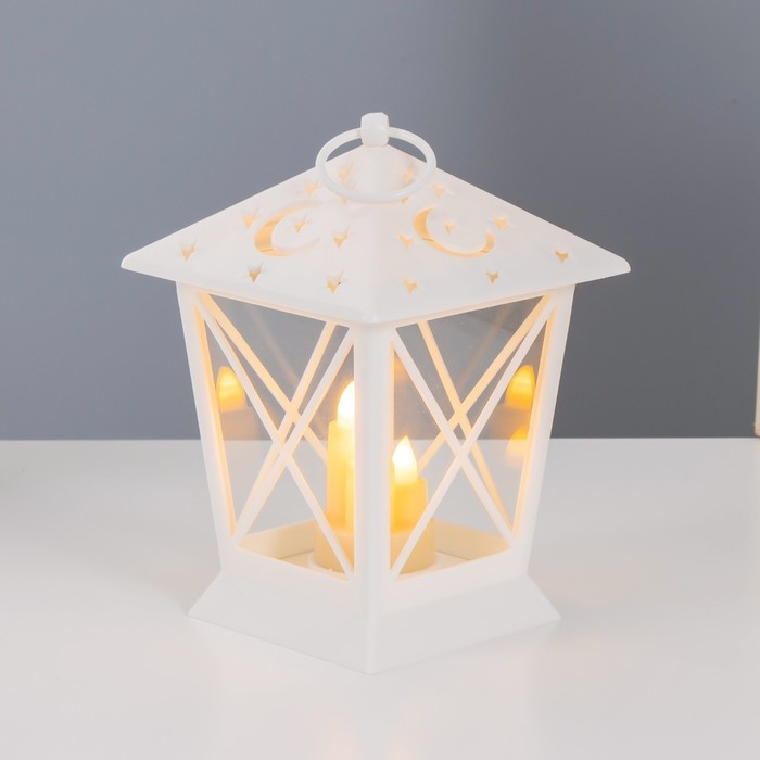 Ночник Ночник "Ночка" LED от батареек белый 11,5х11,5х16,5 см RISALUX