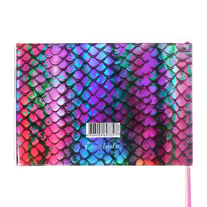 Еженедельник датир 2025г 180х127мм мягк обл ПВХ 64л ESCALADA ЗМЕЯ МАЛИНОВАЯ, кр бл 70 г/м&sup2;