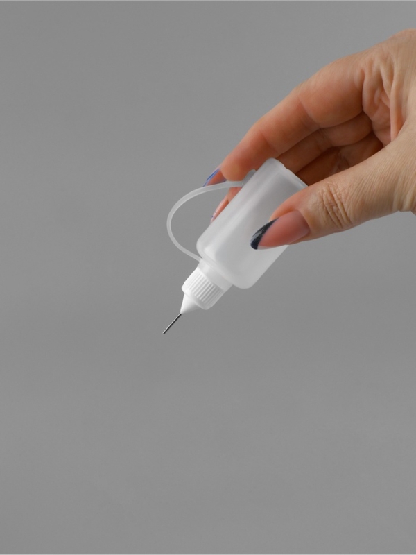 Бутылочки для нанесения клея d3*9,2см 30мл с иглой (наб 3шт цена за наб) прозрачный АУ