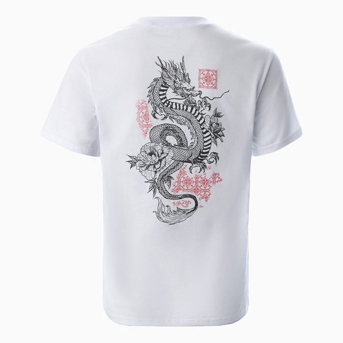 Футболка женская, цвет белый/дракон, размер 44 Футболка женская, цвет белый/дракон, размер 44