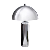 Настольная лампа с абажуром RISALUX &laquo;Челси&raquo; модерн, Е27, 3 Вт, хром, 29&times;29&times;49 см