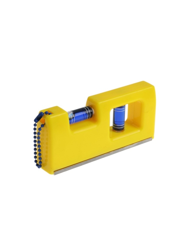 Уровень пластиковый магнитный ТУНДРА, мини, 2 глазка, 100 мм