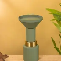 Подсвечник на 1 свечу текстурный "Болотный" 10,5х10,5х20 см