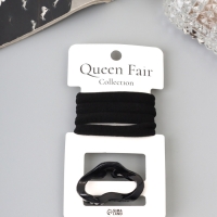 Набор для волос &laquo;Вивьен&raquo;, 4 резинки 5.5 см, краб 4.5 см, волна, чёрный