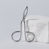 Пинцет в форме ножниц, изогнутый, 8 см, цвет серебристый Пинцет в форме ножниц, изогнутый, 8 см, цвет серебристый