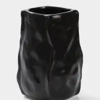 Ваза настольная керамика "Габино" 18,5х12 см, чёрный