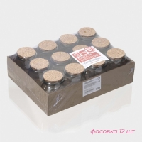 Банка стеклянная для хранения сыпучих продуктов Доляна &laquo;Парфе&raquo;, 200 мл, 7&times;8,5 см, с пробковой крышкой