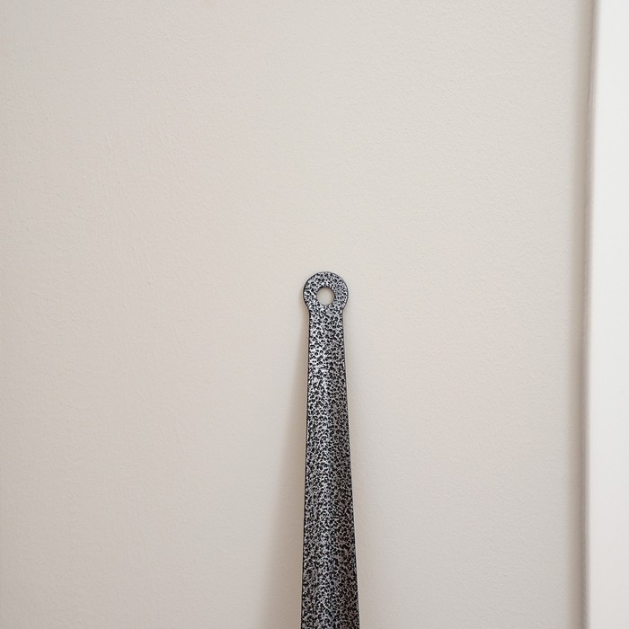 Ложка для обуви Доляна, с кольцом, металлическая, 45&times;5 см, покрытие антик серебро