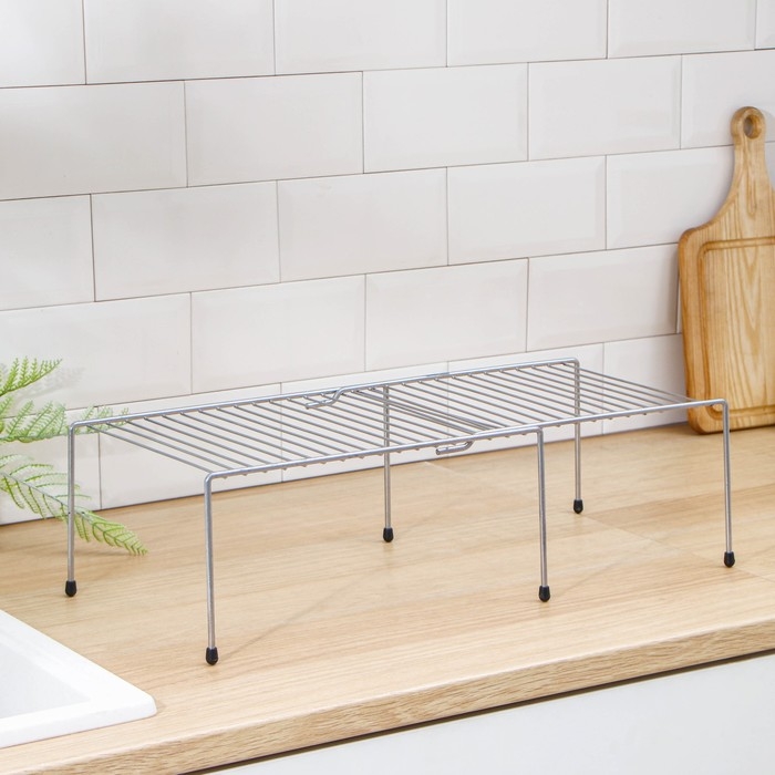 Полка раздвижная для шкафа, 36-62&times;22&times;15 см, хром