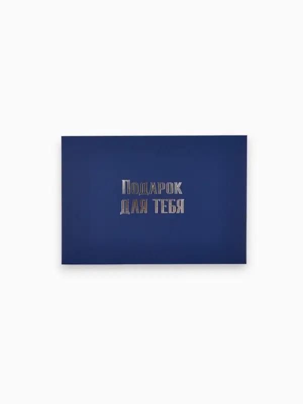 Конверт подарочный для денег &laquo;Подарок для тебя&raquo;, двухсторонний, тиснение, 11.5 х 16.5 см