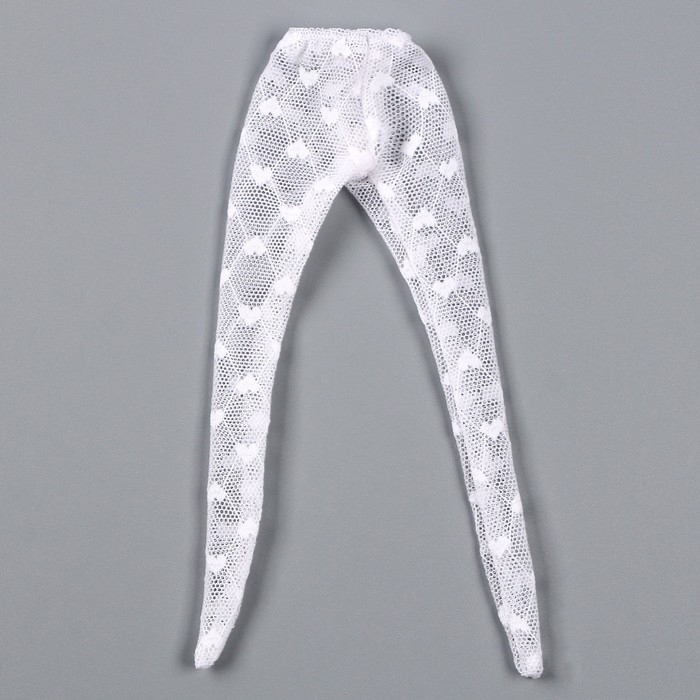 Колготки для куклы &laquo;Сердечки&raquo;, цвет белый