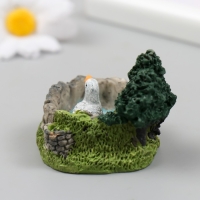 Фигурка для флорариума полистоун "Плавающая утка" 5х5х4 см