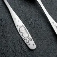 Ложка чайная &laquo;Антошка&raquo;, длина 14 см, толщина 2 мм, цвет серебряный