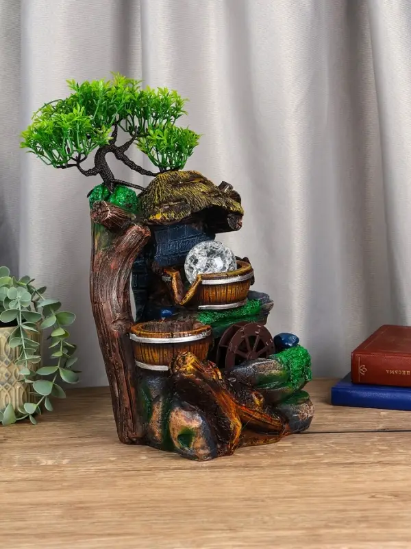 Фонтан "Хижина под деревом" 32х15х13 см (с подсветкой)