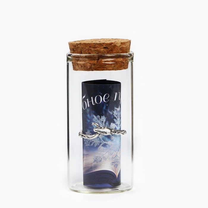 Кольцо с предсказанием новогоднее &laquo;Мороз&raquo;, на Новый год, 8 х 3 см