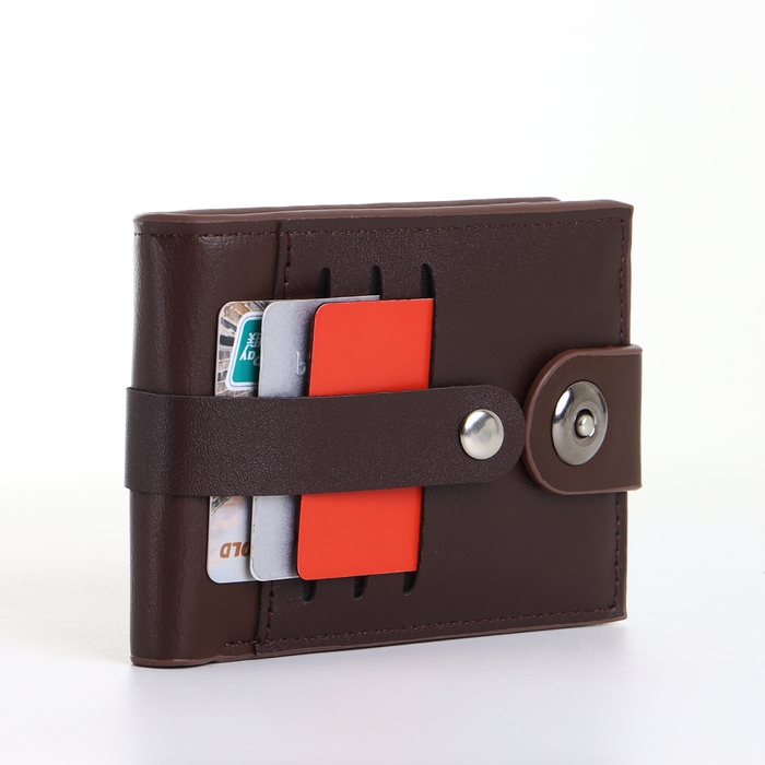 Портмоне мужское на магните, цвет коричневый Портмоне мужское на магните, цвет коричневый