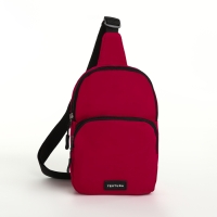 Сумка-слинг на молнии TEXTURA, наружный карман, цвет фуксия Сумка-слинг на молнии TEXTURA, наружный карман, цвет фуксия