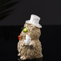 Набор фигур "4 совы на подносе" размер 20х10х10 см, бежевый