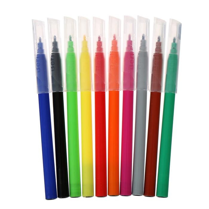 Фломастеры смываемые 10 цветов Фломастеры смываемые 10 цветов "Замки", европодвес