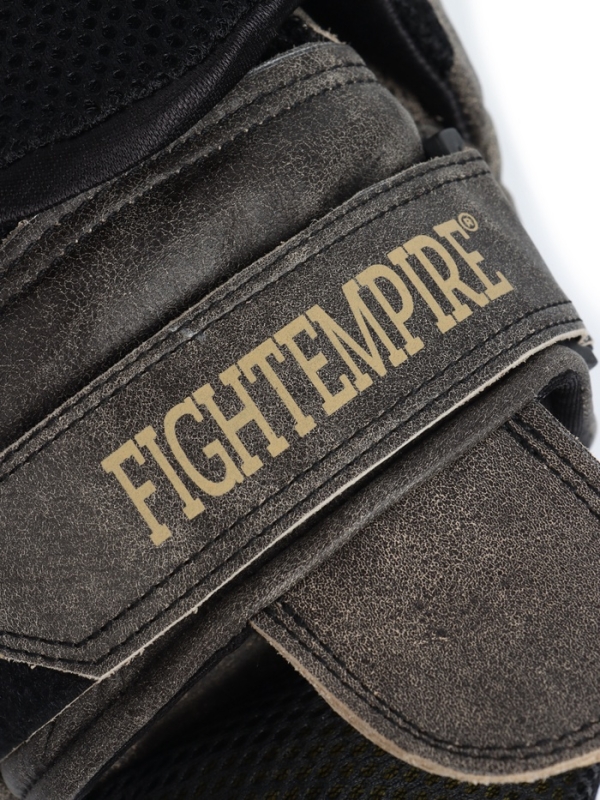 Лапы боксёрские изогнутые FIGHT EMPIRE, VINTAGE, натуральная кожа, ретро-серые, пара