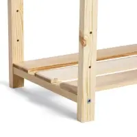 Стеллаж деревянный, 4 полки, 140&times;50&times;28 см, напольный, с регулируемыми полками