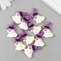 Декор для творчества пластик "Привидение в шляпе" 3х2,1х0,6 см