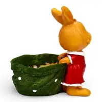 Фигурное кашпо 13 х 10 х 15см  "Зайка с мешком"