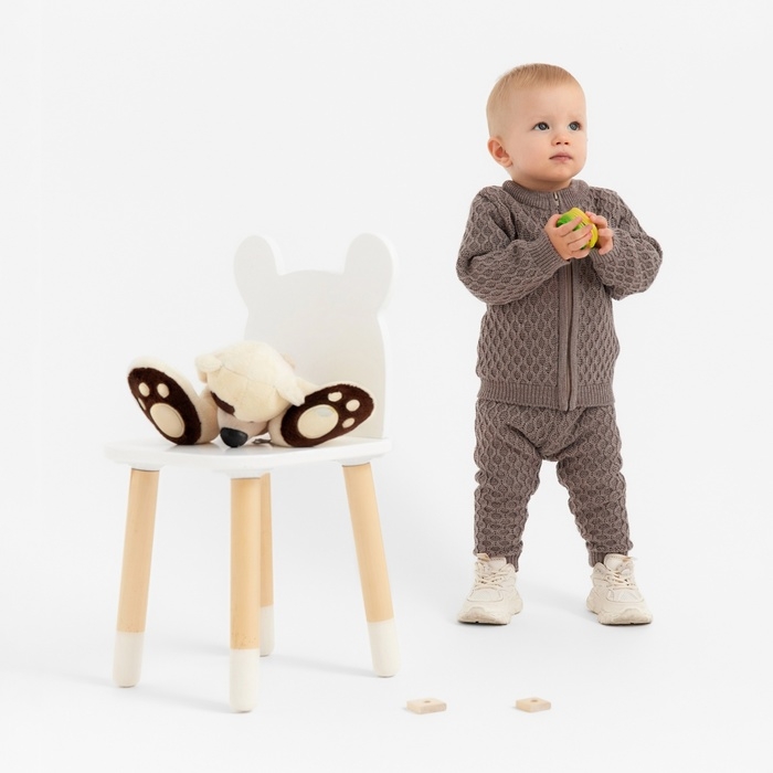 Джемпер детский вязаный MINAKU, цвет кофейный, рост 68-74 см