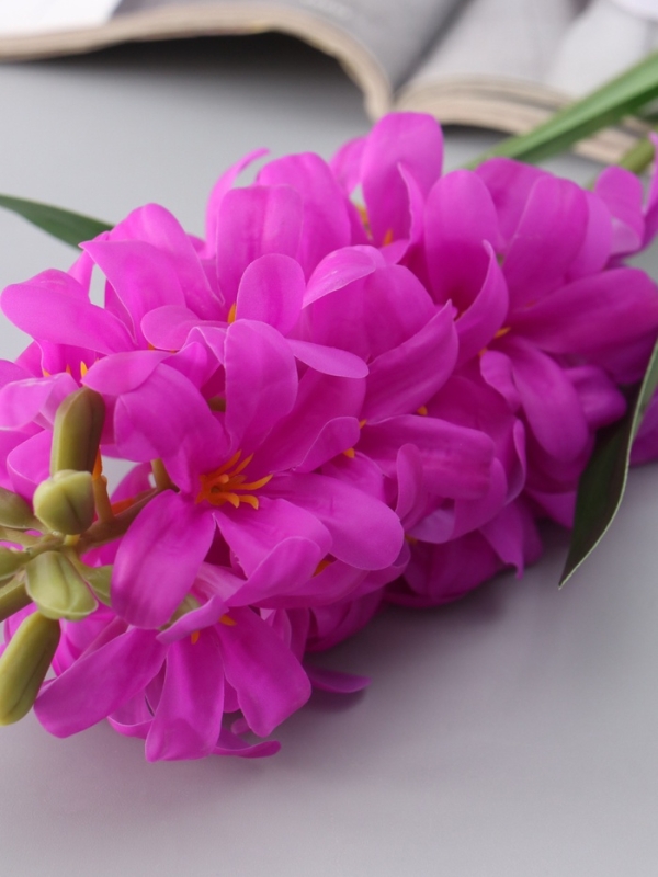 Цветы искусственные "Гиацинт галант" 66х5 см, сиреневый