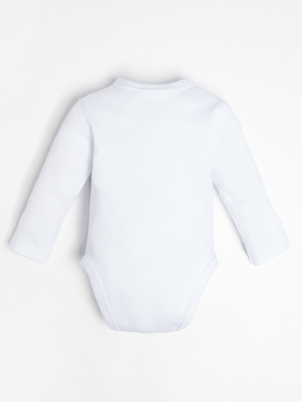 Боди детское с длинным рукавом Крошка Я "Little Boss", рост 74-80 см, цвет белый