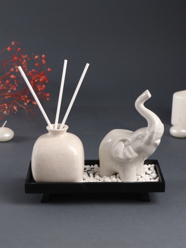 Диффузор керамика "Слон" аромапалочки 3 шт 9,5х20х16 см
