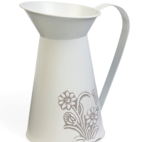 Кашпо "Кувшин Ромашки" белый, 12х16х20см