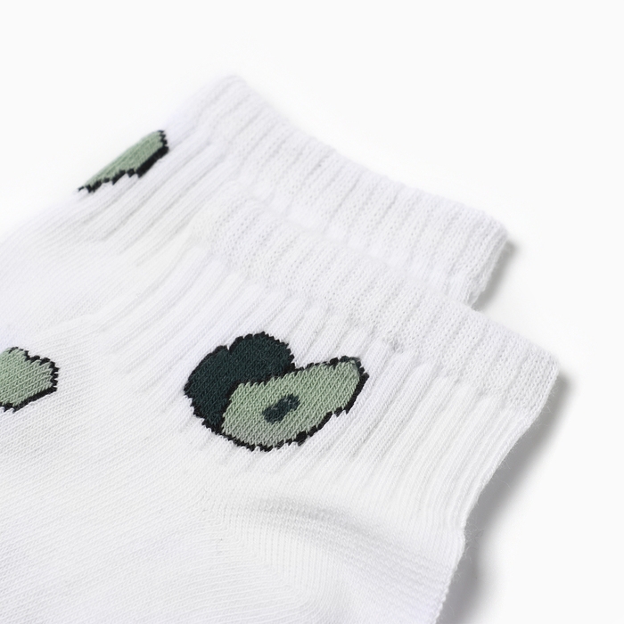 Носки женские "Авокадо",  цвет белый, р-р 25